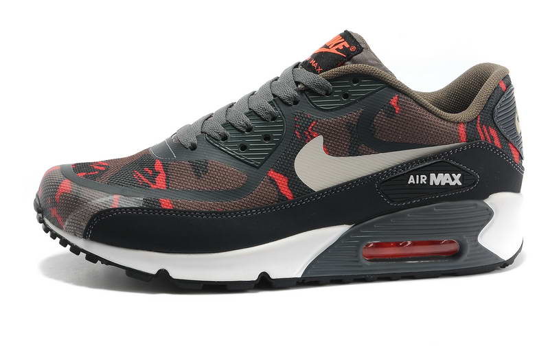 Nike Air Max 90 Chaussures Hommes pre TAPE Carbon Gris Orange (3)